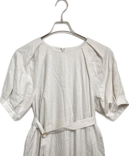 KUMIKYOKU（クミキョク）KUMIKYOKU (クミキョク) リネン混ワンピース グレー サイズ:３(11)の古着・服飾アイテム