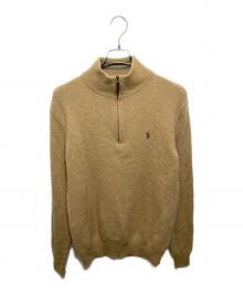 POLO RALPH LAUREN（ポロ・ラルフローレン）の古着「ハーフジップニット」｜ベージュ