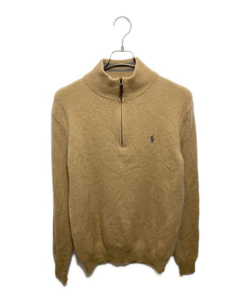 POLO RALPH LAUREN（ポロ・ラルフローレン）POLO RALPH LAUREN (ポロ・ラルフローレン) ハーフジップニット ベージュ サイズ:Sの古着・服飾アイテム