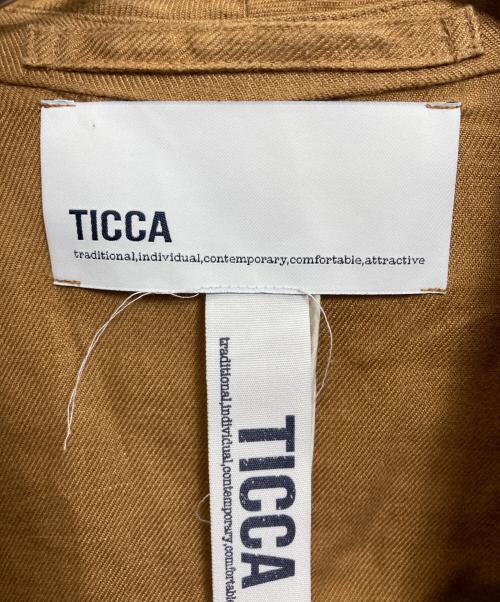 ticca（ティッカ）ticca (ティッカ) リネンジャケット ブラウン サイズ:Sの古着・服飾アイテム