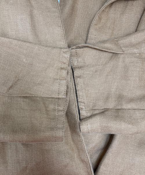 ticca（ティッカ）ticca (ティッカ) リネンジャケット ブラウン サイズ:Sの古着・服飾アイテム
