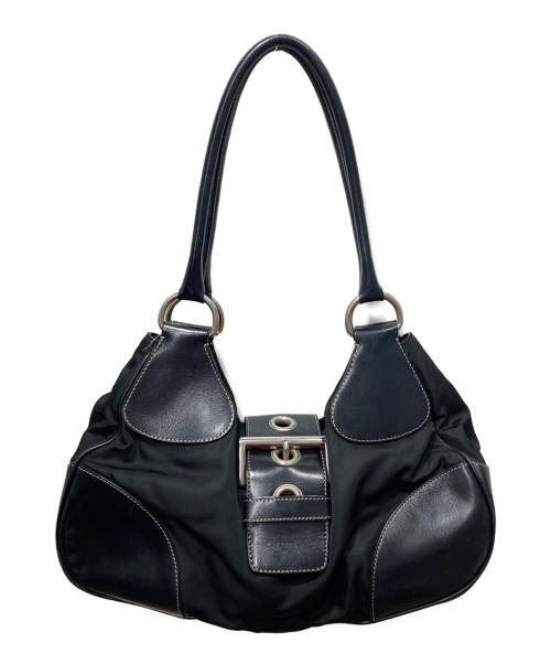 PRADA（プラダ）PRADA (プラダ) 切替ハンドバッグ ブラックの古着・服飾アイテム