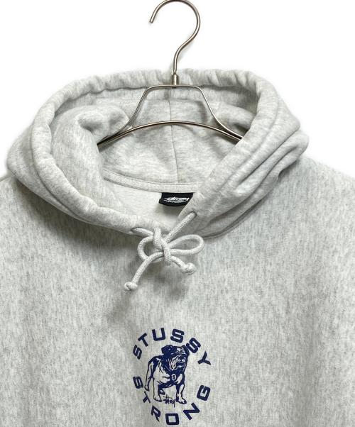 stussy（ステューシー）stussy (ステューシー) STRONG MAC HOODIE グレー サイズ:XLの古着・服飾アイテム