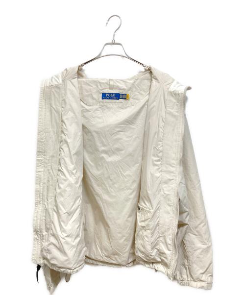 POLO RALPH LAUREN（ポロ・ラルフローレン）POLO RALPH LAUREN (ポロ・ラルフローレン) フーデッドナイロンジャケット アイボリー サイズ:XXLの古着・服飾アイテム