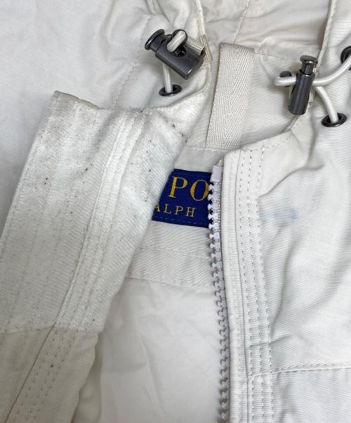 POLO RALPH LAUREN（ポロ・ラルフローレン）POLO RALPH LAUREN (ポロ・ラルフローレン) フーデッドナイロンジャケット アイボリー サイズ:XXLの古着・服飾アイテム