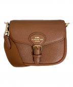 COACHコーチ）の古着「アメリア スモールサドルバッグ」｜ブラウン