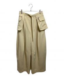 MAISON SPECIAL（メゾンスペシャル）の古着「Pocket Belt Double Cross Pants」｜イエロー