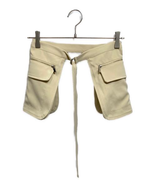 MAISON SPECIAL（メゾンスペシャル）MAISON SPECIAL (メゾンスペシャル) Pocket Belt Double Cross Pants イエロー サイズ:36の古着・服飾アイテム