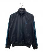FRED PERRYフレッドペリー）の古着「Contrast Tape Track Jacket」｜ブラック
