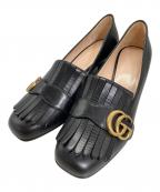 GUCCIグッチ）の古着「GGマーモントレザータッセルローファー」｜ブラック