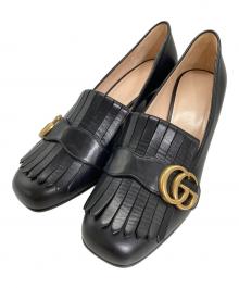 GUCCI（グッチ）の古着「GGマーモントレザータッセルローファー」｜ブラック