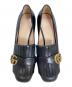 中古・古着 GUCCI (グッチ) GGマーモントレザータッセルローファー ブラック サイズ:36：40000円