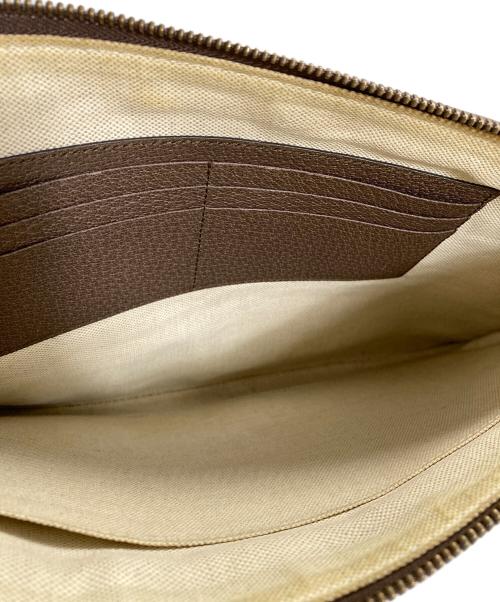 GUCCI（グッチ）GUCCI (グッチ) クーリエ クラッチバッグ GGスプリーム ブラウンの古着・服飾アイテム