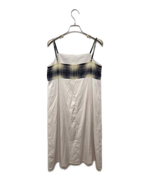 FRAY ID（フレイ アイディー）FRAY ID (フレイ アイディー) セミシアークリアラインワンピース ベージュの古着・服飾アイテム