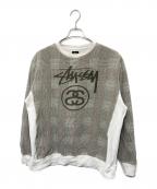 stussyステューシー）の古着「チェックスウェット」｜グレー