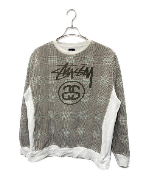 stussy（ステューシー）stussy (ステューシー) チェックスウェット グレー サイズ:XXLの古着・服飾アイテム