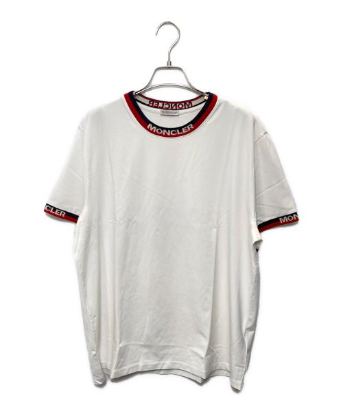MONCLER（モンクレール）MONCLER (モンクレール) 半袖Tシャツ　MAGLIA T-SHIRT ホワイト サイズ:XLの古着・服飾アイテム