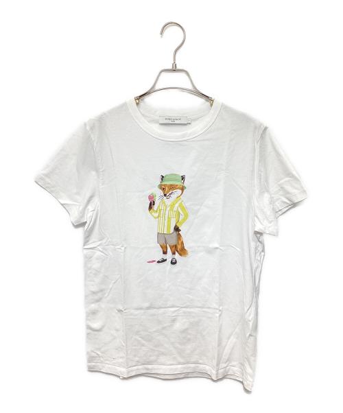 maison kitsune（メゾンキツネ）maison kitsune (メゾンキツネ) プリントTシャツ ホワイト サイズ:Lの古着・服飾アイテム
