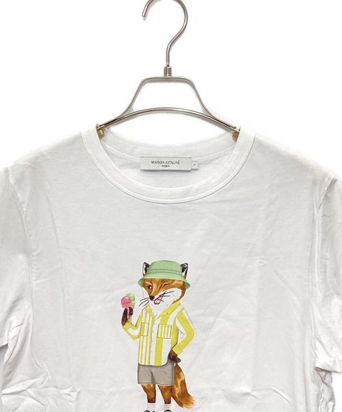 maison kitsune（メゾンキツネ）maison kitsune (メゾンキツネ) プリントTシャツ ホワイト サイズ:Lの古着・服飾アイテム