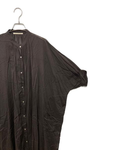 ne quittez pas（ヌキテパ）ne quittez pas (ヌキテパ) COTTON VOIL PLAIN SHIRTS DRESS ブラウン サイズ:表記なしの古着・服飾アイテム