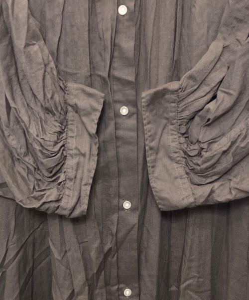 ne quittez pas（ヌキテパ）ne quittez pas (ヌキテパ) COTTON VOIL PLAIN SHIRTS DRESS ブラウン サイズ:表記なしの古着・服飾アイテム