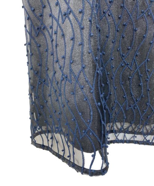 ANAYI（アナイ）ANAYI (アナイ) コーラルリーフ刺繍ノースリ ブラウス ネイビー サイズ: 36 未使用品の古着・服飾アイテム