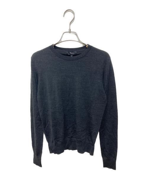 theory（セオリー）theory (セオリー) Regal Wool Crewneck Sweater チャコールグレー サイズ:P 未使用品の古着・服飾アイテム