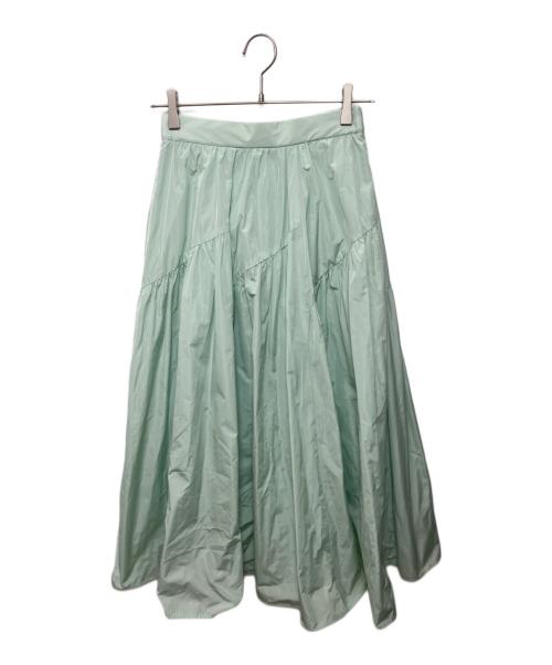 ANAYI（アナイ）ANAYI (アナイ) タフタ切替えティアード スカート 黄緑 サイズ:36の古着・服飾アイテム