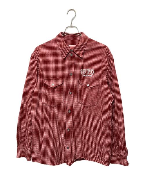 KENZO（ケンゾー）KENZO (ケンゾー) Archive 1970 Military Shirt レッド サイズ:40の古着・服飾アイテム