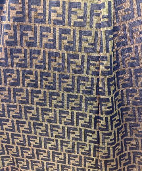 FENDI JEANS（フェンディ ジーンズ）FENDI JEANS (フェンディ ジーンズ) ズッカ柄半袖ワンピース ブラウン サイズ:38の古着・服飾アイテム