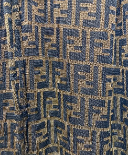 FENDI JEANS（フェンディ ジーンズ）FENDI JEANS (フェンディ ジーンズ) ズッカ柄半袖ワンピース ブラウン サイズ:38の古着・服飾アイテム