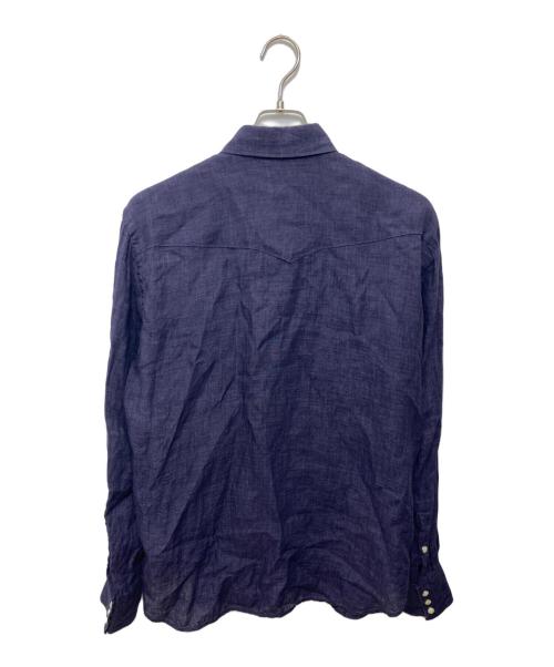 ARCODIO（アルコディオ）ARCODIO (アルコディオ) リネンシャツ パープル サイズ:Mの古着・服飾アイテム