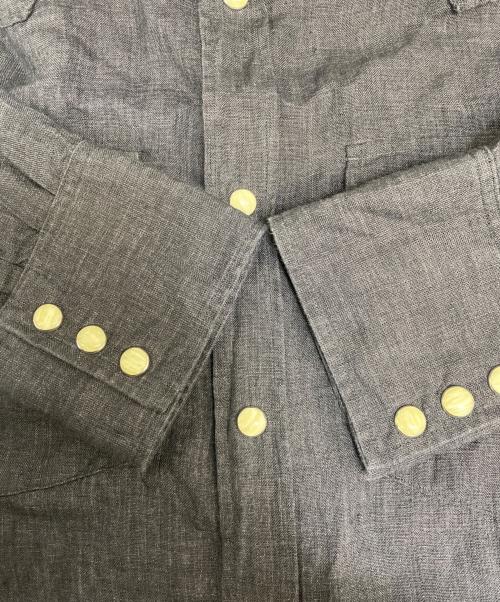 ARCODIO（アルコディオ）ARCODIO (アルコディオ) リネンシャツ パープル サイズ:Mの古着・服飾アイテム