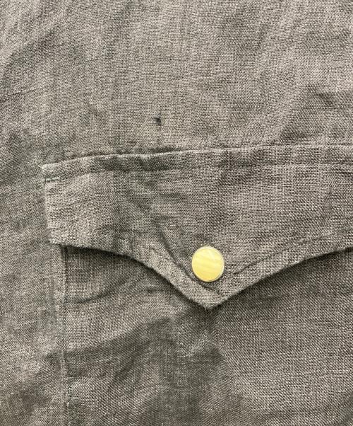 ARCODIO（アルコディオ）ARCODIO (アルコディオ) リネンシャツ パープル サイズ:Mの古着・服飾アイテム