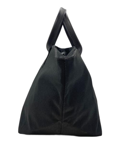 Herve Chapelier（エルベシャプリエ）Herve Chapelier (エルベシャプリエ) レザーハンドル舟型トートM ブラックの古着・服飾アイテム