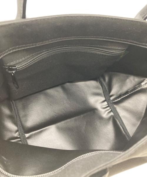 Herve Chapelier（エルベシャプリエ）Herve Chapelier (エルベシャプリエ) レザーハンドル舟型トートM ブラックの古着・服飾アイテム