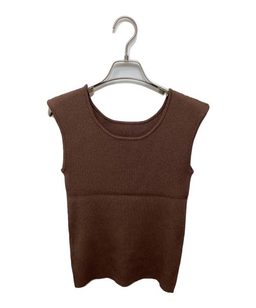 JUSGLITTY（ジャスグリッティー）JUSGLITTY (ジャスグリッティー) アンサンブルカーディガン ブラウン サイズ:2の古着・服飾アイテム