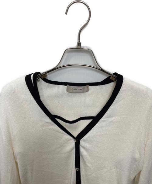 JUSGLITTY（ジャスグリッティー）JUSGLITTY (ジャスグリッティー) アンサンブルカーディガン ホワイト サイズ:2の古着・服飾アイテム