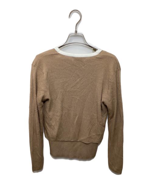 JUSGLITTY（ジャスグリッティー）JUSGLITTY (ジャスグリッティー) アンサンブルカーディガン ブラウン サイズ:2の古着・服飾アイテム