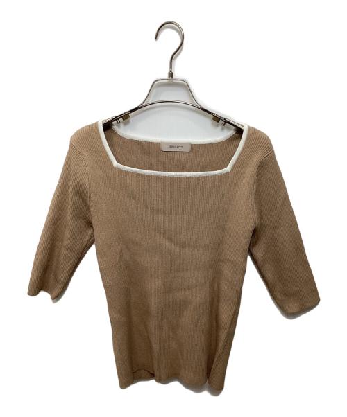 JUSGLITTY（ジャスグリッティー）JUSGLITTY (ジャスグリッティー) アンサンブルカーディガン ブラウン サイズ:2の古着・服飾アイテム