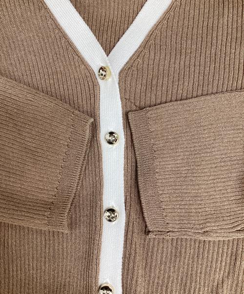 JUSGLITTY（ジャスグリッティー）JUSGLITTY (ジャスグリッティー) アンサンブルカーディガン ブラウン サイズ:2の古着・服飾アイテム