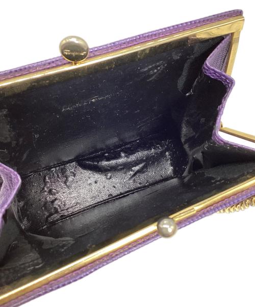 Salvatore Ferragamo（サルヴァトーレ フェラガモ）Salvatore Ferragamo (サルヴァトーレ フェラガモ) ヴァラリボンチェーンショルダーバッグ パープルの古着・服飾アイテム