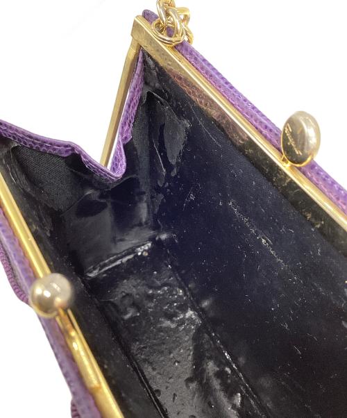 Salvatore Ferragamo（サルヴァトーレ フェラガモ）Salvatore Ferragamo (サルヴァトーレ フェラガモ) ヴァラリボンチェーンショルダーバッグ パープルの古着・服飾アイテム