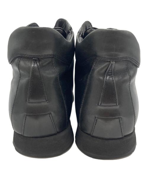 GIORGIO ARMANI（ジョルジオアルマーニ）GIORGIO ARMANI (ジョルジオアルマーニ) レザーハイカットスニーカー ブラック サイズ:表記なしの古着・服飾アイテム