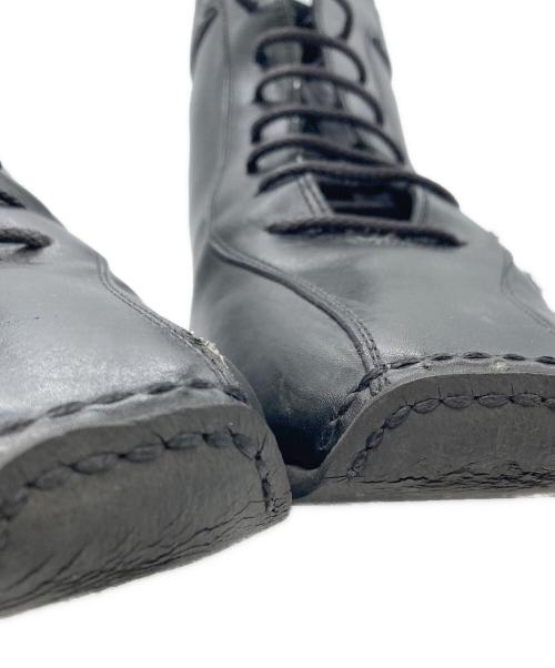 GIORGIO ARMANI（ジョルジオアルマーニ）GIORGIO ARMANI (ジョルジオアルマーニ) レザーハイカットスニーカー ブラック サイズ:表記なしの古着・服飾アイテム