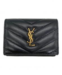 Saint Laurent Paris（サンローランパリ）の古着「3つ折り財布 オリガミタイニーウォレット」｜ブラック