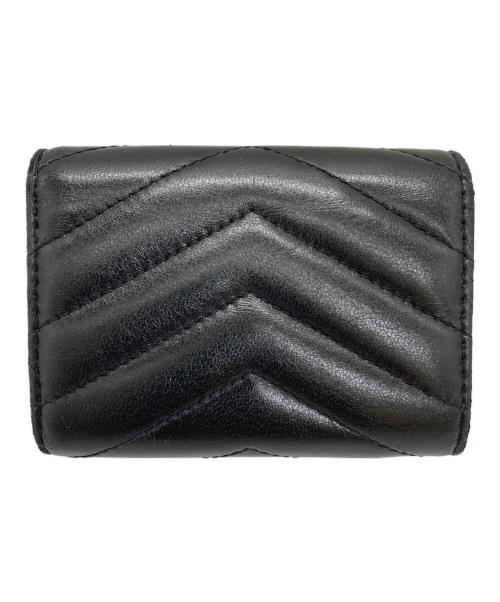 Saint Laurent Paris（サンローランパリ）Saint Laurent Paris (サンローランパリ) 3つ折り財布 オリガミタイニーウォレット ブラックの古着・服飾アイテム