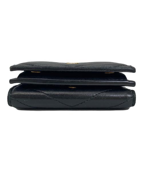 Saint Laurent Paris（サンローランパリ）Saint Laurent Paris (サンローランパリ) 3つ折り財布 オリガミタイニーウォレット ブラックの古着・服飾アイテム