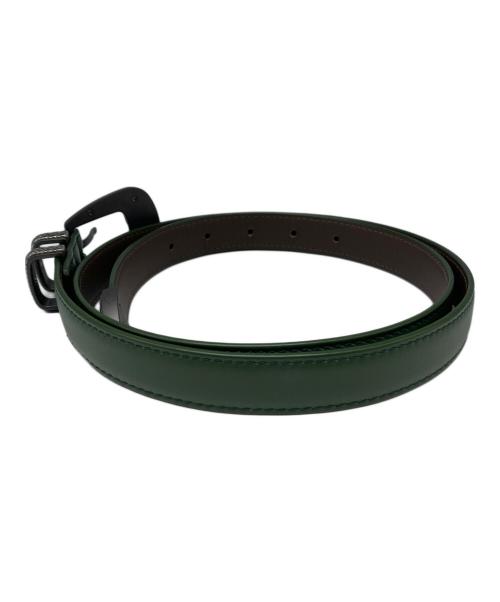 BOTTEGA VENETA（ボッテガベネタ）BOTTEGA VENETA (ボッテガベネタ) イントレチャートバックルベルト グリーン サイズ:95cm 38inの古着・服飾アイテム