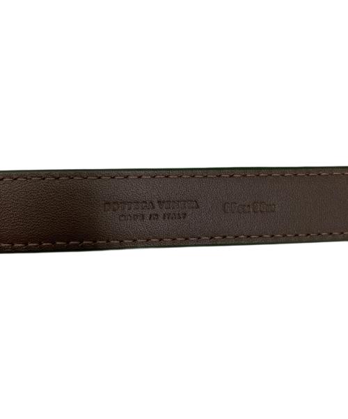 BOTTEGA VENETA（ボッテガベネタ）BOTTEGA VENETA (ボッテガベネタ) イントレチャートバックルベルト グリーン サイズ:95cm 38inの古着・服飾アイテム